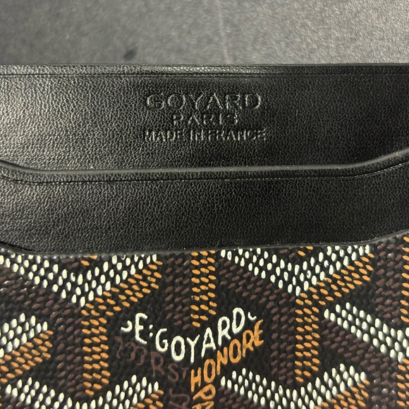 Le Jardin Goyard Black and Tan Card Holder